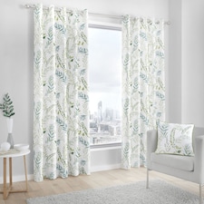 Fusion Fernworthy Eyelet Curtains Green