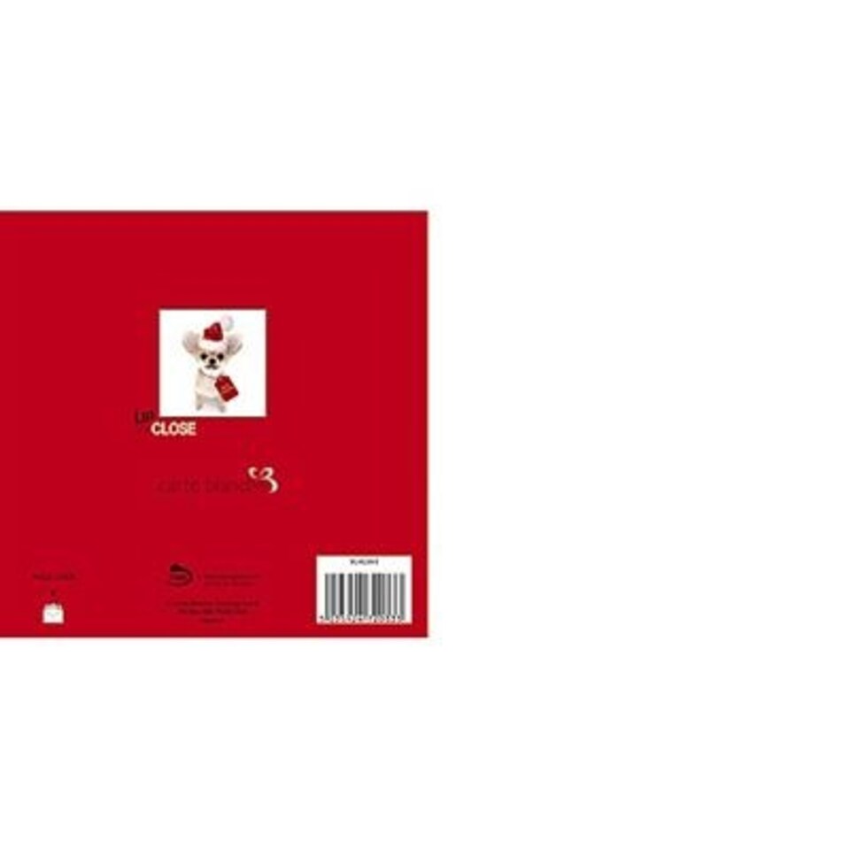 image 1 of Chihuahua Dog Santa Hat & Tag Design 3D Christmas Card