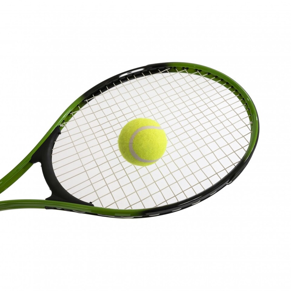 image 1 of Oypla 2 Player Junior Tennis Set with 23" Aluminium Rackets, Balls & Carry Bag