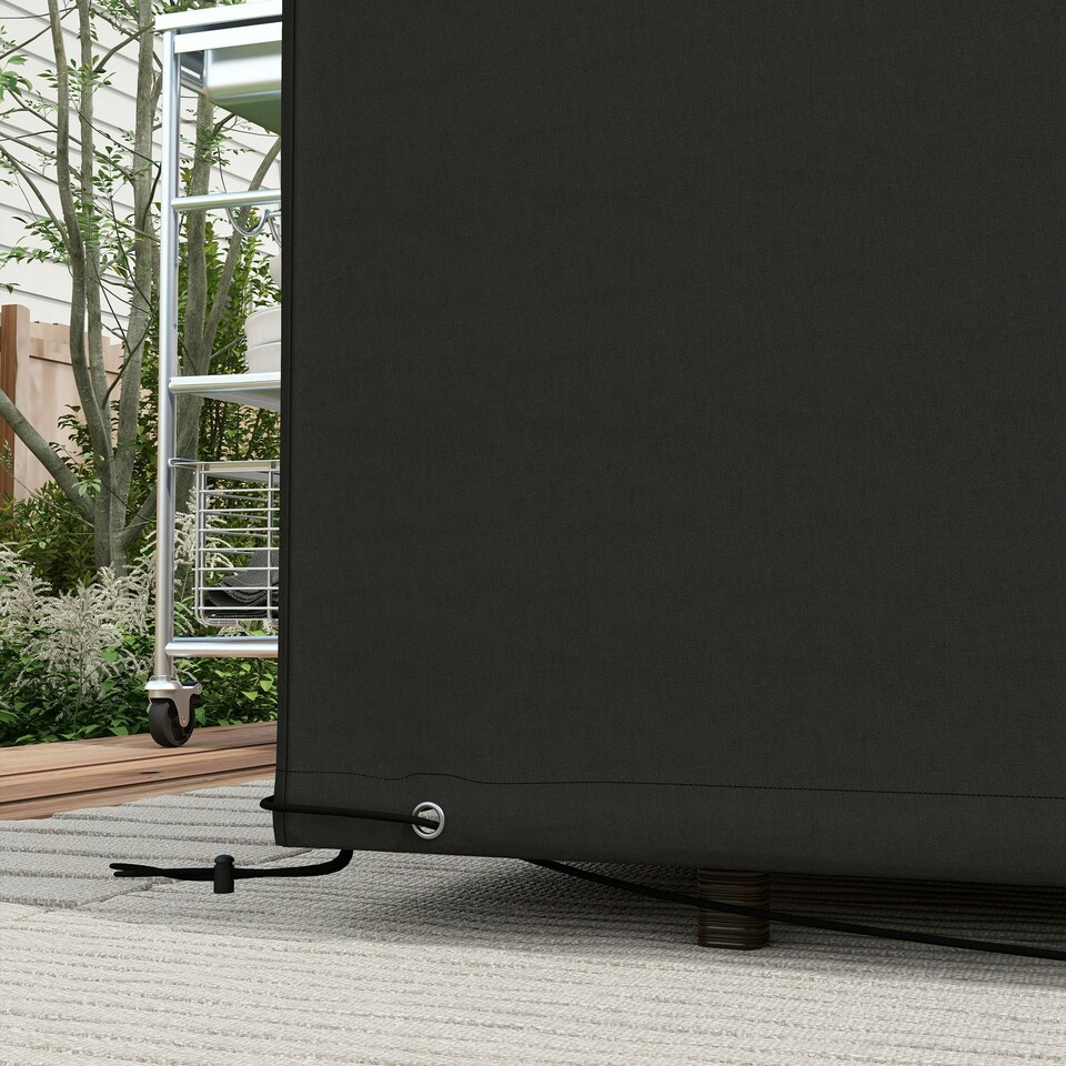 image 1 of Outsunny UV Rain Protective Cover or Garden Wicker Rattan Black Black | Black