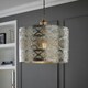 image 1 of ValueLights Moroccan Style Drum Silver Pendant Ceiling Light