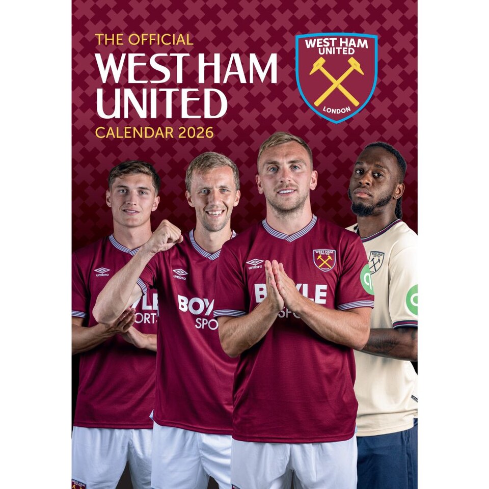 WEST HAM UNITED FC 2026 A3 CALENDAR - PRE-ORDER