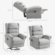 image 3 of HOMCOM Power Lift Recliner Chair for Elderly, Velvet-Feel Electric Riser and Recliner Armchair for Living Room with USB Charging Port, Remote Control, 2 Side Pockets, Thick Padded Back, Grey | Grey