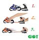 image 2 of Pull Cord Rip & Go Racing Motorbike Toy - Christmas Gift for Kids Boys Girls