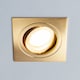 image 3 of BHS Sym Square IP65 Tiltable Downlight | Gold | Satin Brass | 1