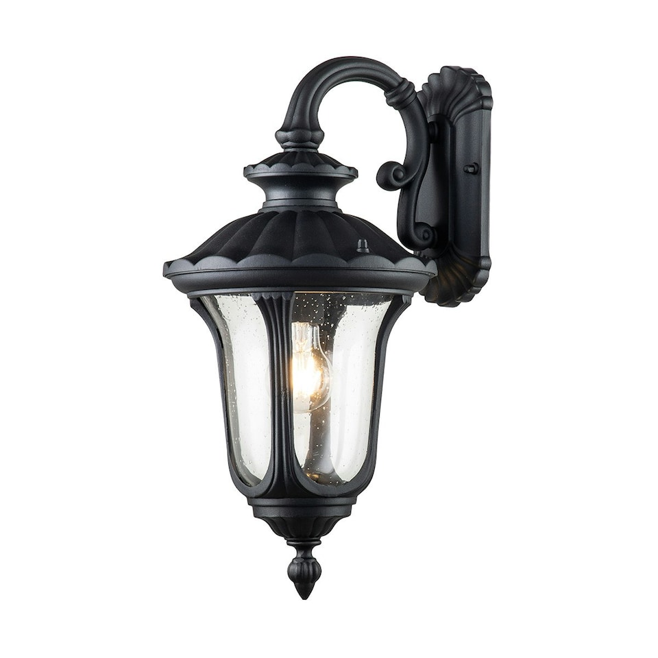 image 1 of Chicago Outdoor Wall Lantern Textured Black, IP44