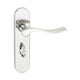 image 1 of Berkshire Metal Lever Latch Door Handles Set Round Rose Internal, External | Silver | Polished Nickel Bathroom | 1