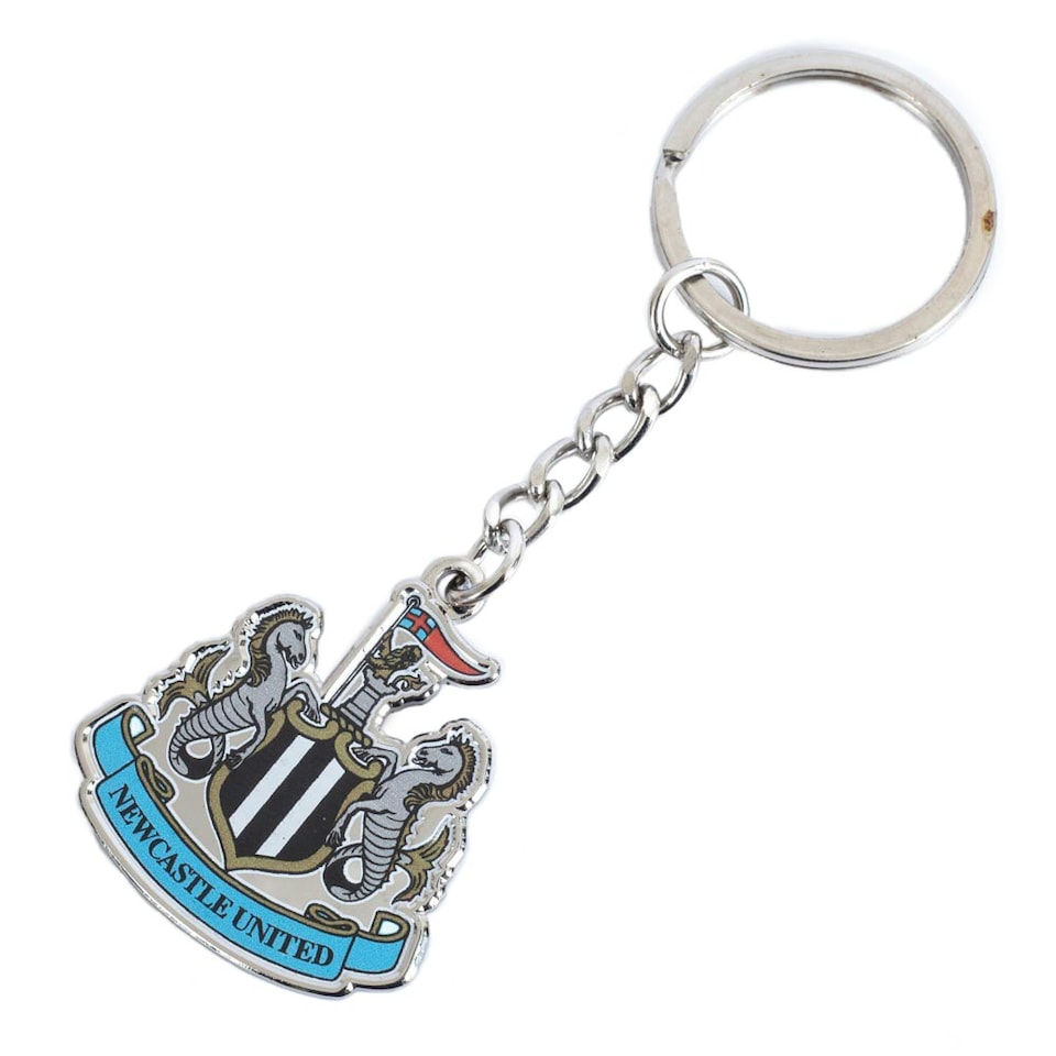 image 1 of Newcastle United FC Crest Keyring - Silver/Blue - One Size