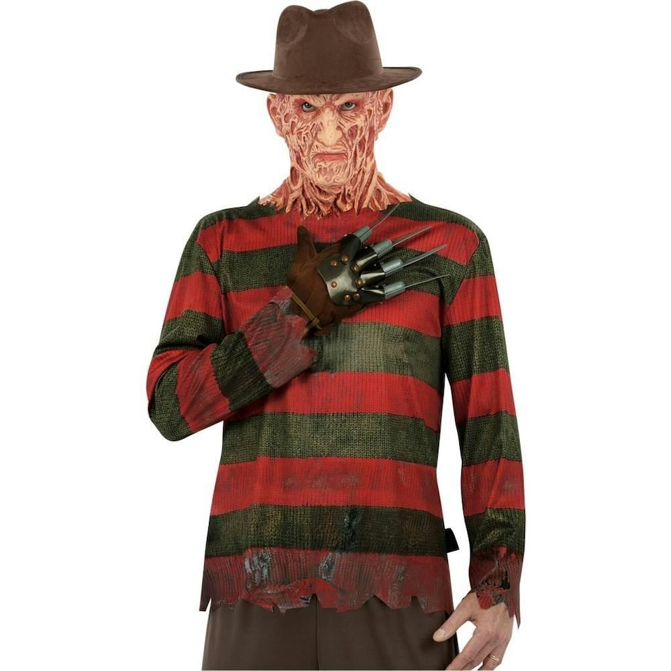 image 1 of A Nightmare On Elm Street Freddy Krueger Costume Set - Red/Brown - L L