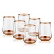 image 1 of Glam Collection Copper Highball Glasses (Set of 6)