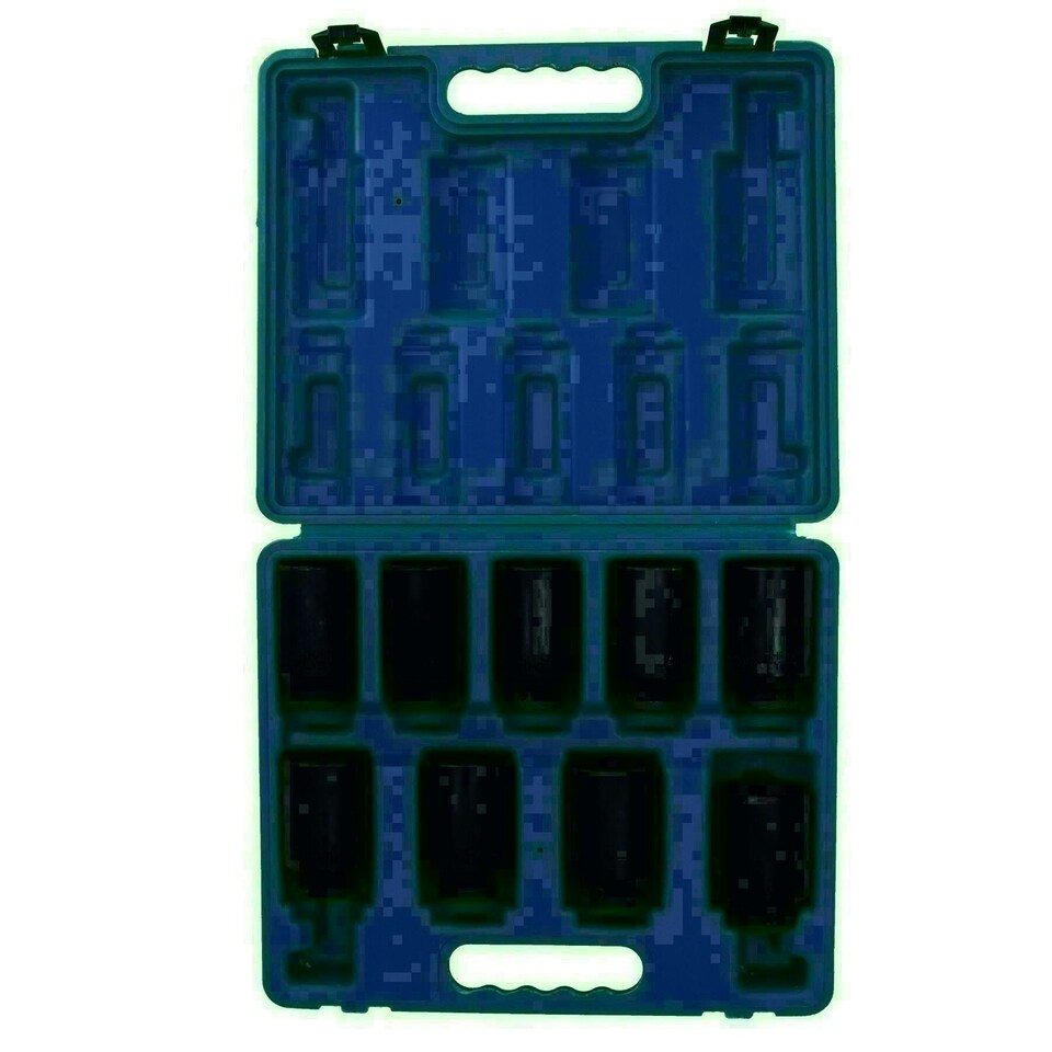 image 1 of 9pc Metric MM Deep Impact Thin Walled Hub Nut Sockets 12 Sided 29 - 38mm