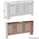 image 3 of Vida Designs Chelsea Radiator Cover Painted MDF Slatted Cabinet, White, 140-204cm