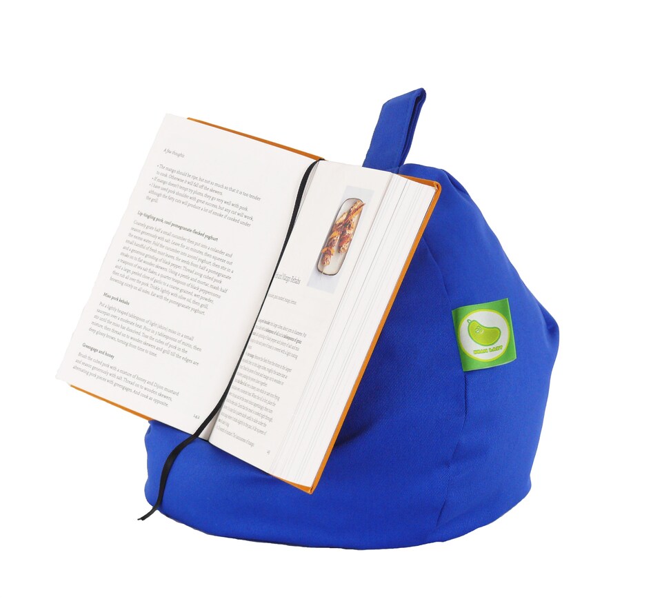 image 1 of Bean Lazy Royal Blue Tablet eReader and Book Mini Bean Bag