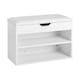 image 1 of SoBuy 2-Tier Shoe Storage Bench with Folding Padded Seat, White, 23.6x11.8x17.3 in, 13 kg - FSR25-W