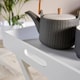 image 5 of Folding Butlers Side Table Portable Wooden Food Serving Tray | White