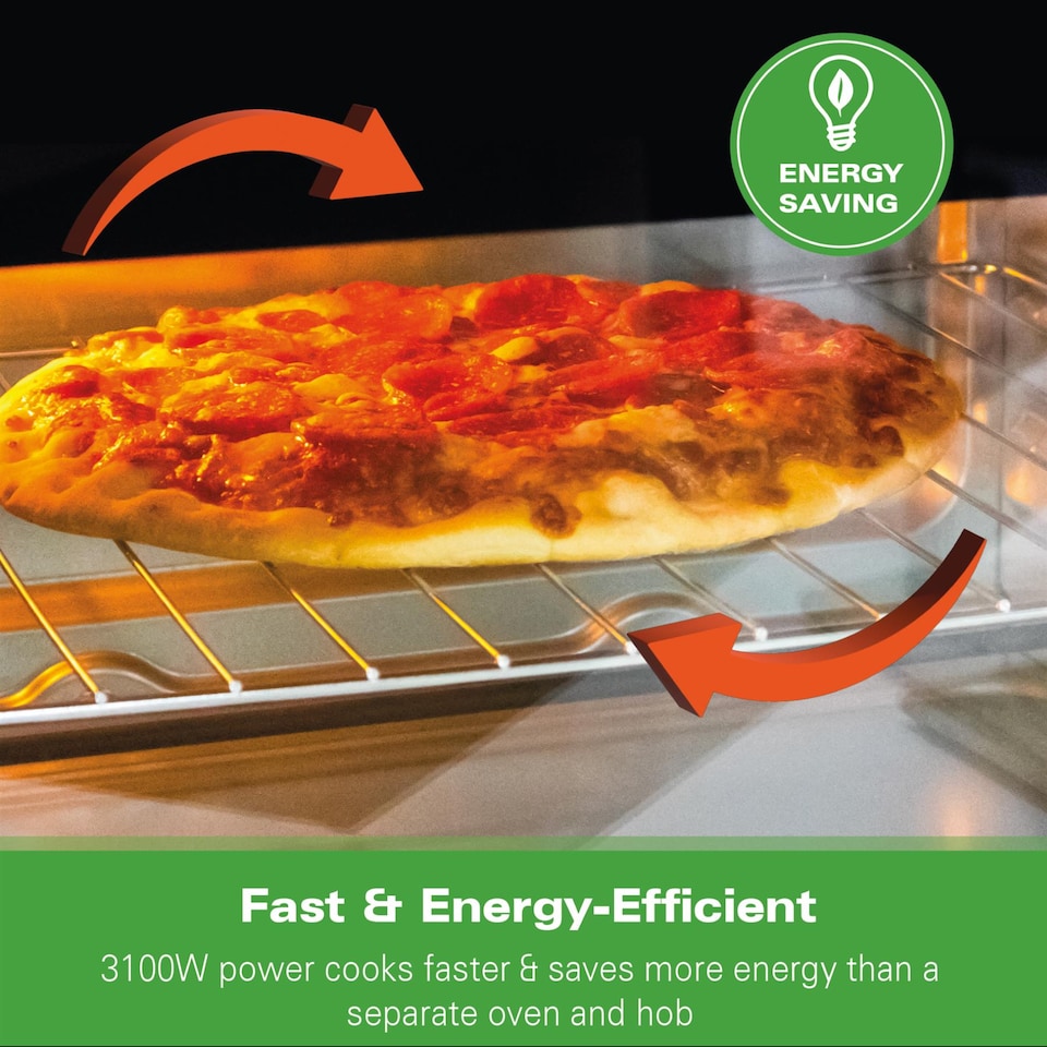 image 1 of Hamilton Beach 28L Mini Oven with Double Hotplate