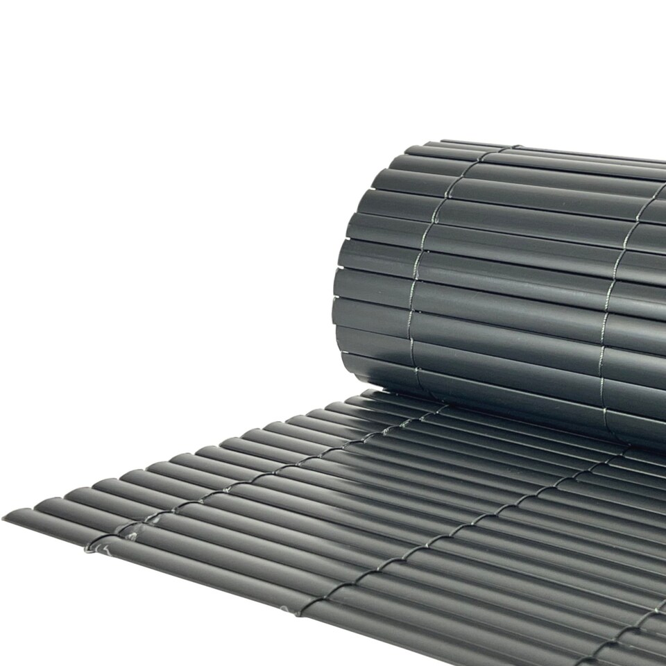 image 1 of 1m x 3m Grey PVC Outdoor Garden Fencing Privacy Screen Roll | Grey | 1