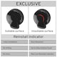 image 4 of Showerdrape SuctionLoc Black Stainless Steel Wall Mounted Robe Hook