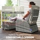 image 5 of Outsunny 5 PCs Rattan Garden Furniture Set with Reclining Chairs, Grey