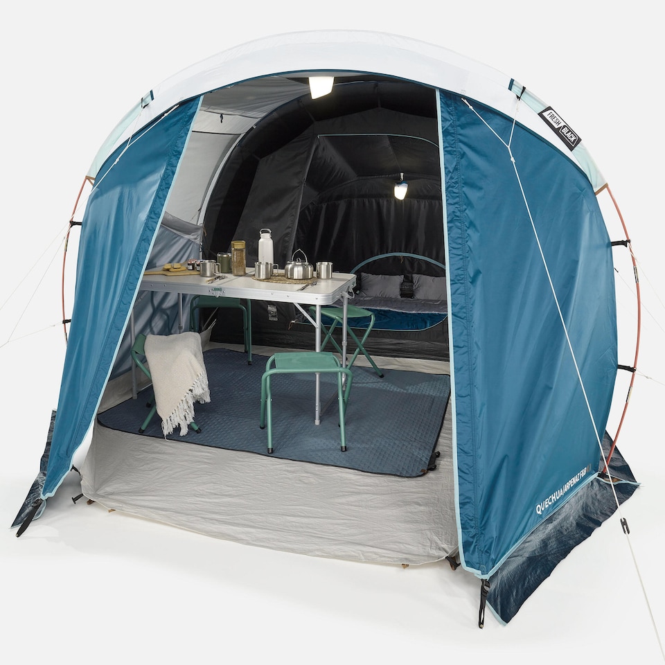 image 1 of Decathlon 4-person camping tent, Arpenaz 4.1, Fresh & Black