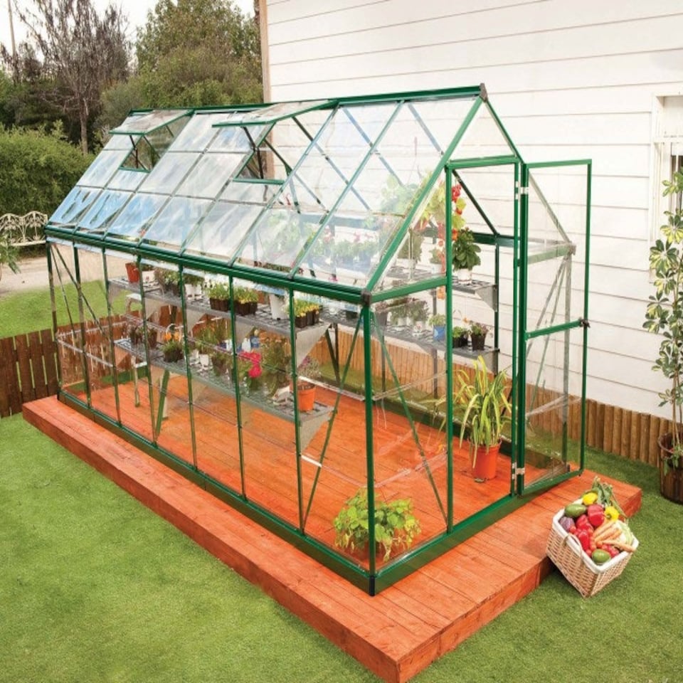 image 1 of Greenhouse Harmony 6 x 14 - Polycarbonate - L426 x W185 x H208 cm - Green