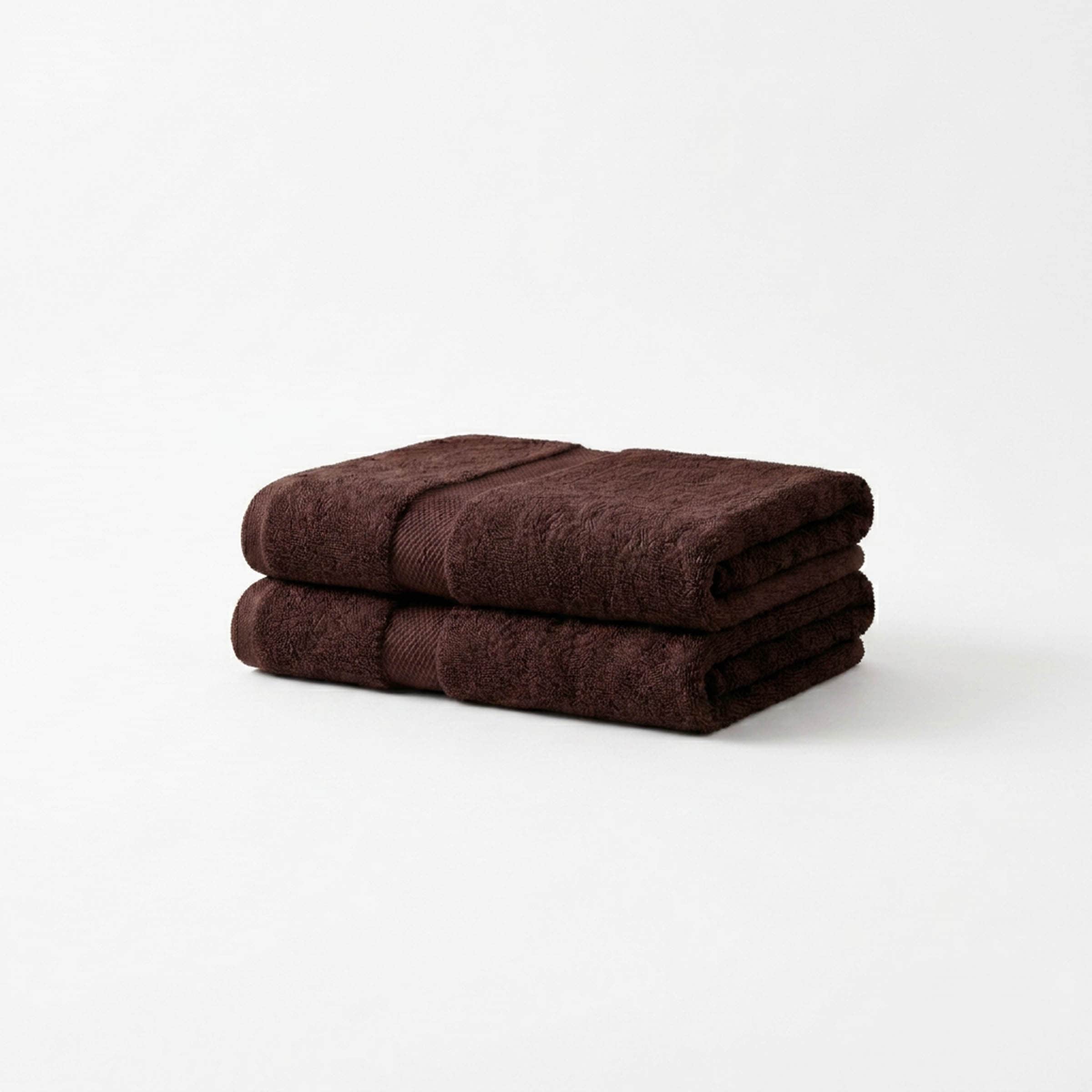 Vision V475 - 2 Pack 100% Cotton Bath Towel in Chocolate