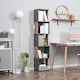 image 2 of HOMCOM 5-Tier Bookshelf Freestanding Bookcase Storage Shelves, Dark Grey