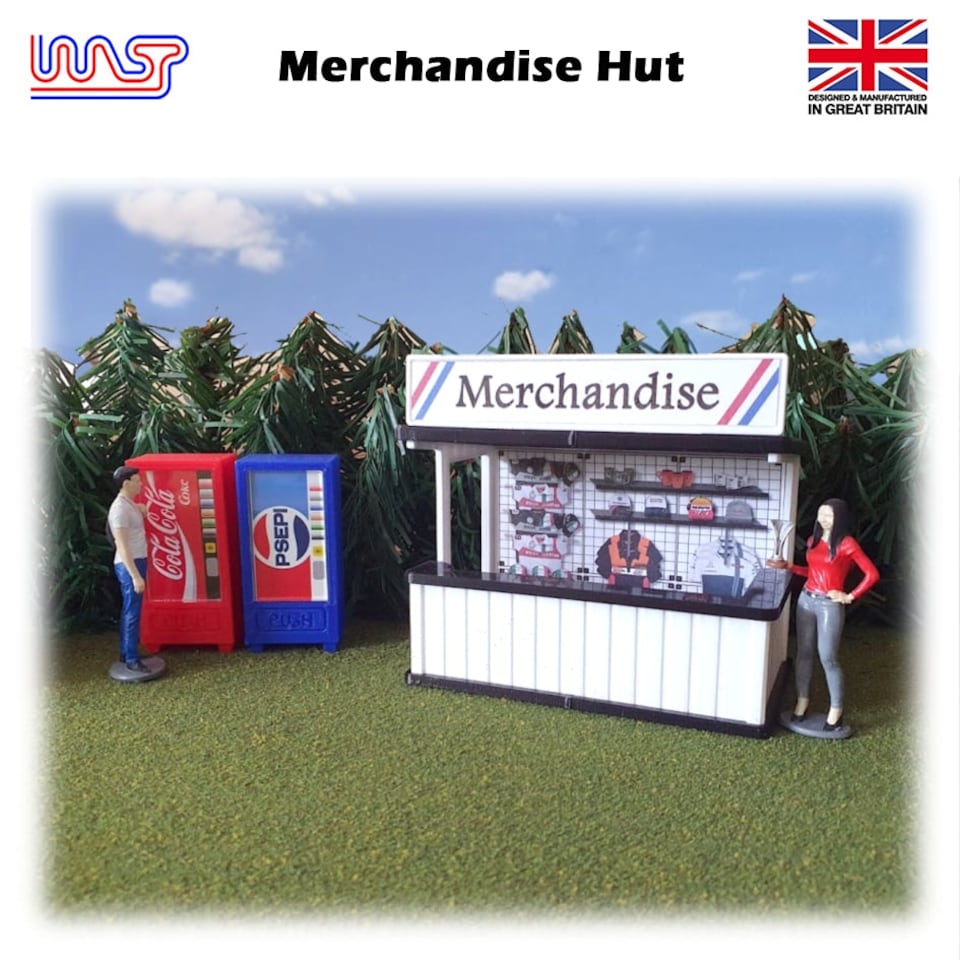 image 1 of Slot Car Track Scenery Merchandise Hut Black 1:32 Scale Wasp