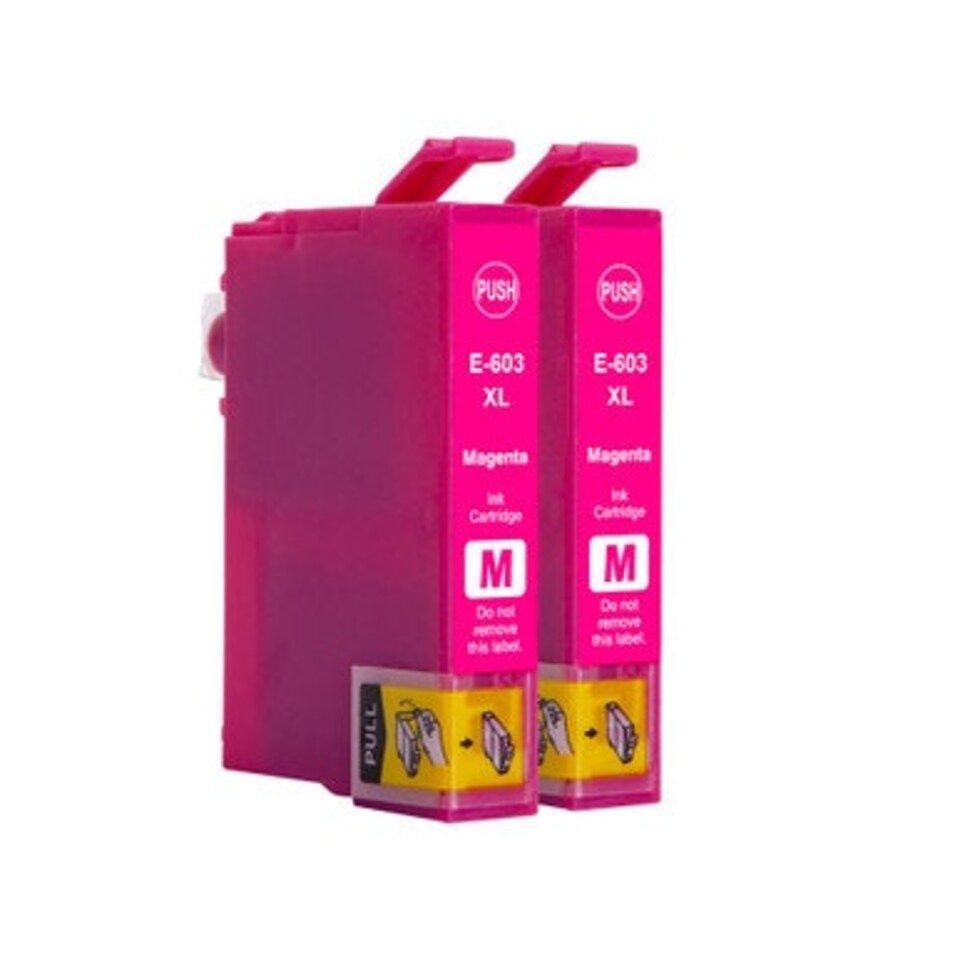 image 1 of 2x Compatible Epson 603XL Magenta Ink Cartridges Pink