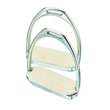 Korsteel Stainless Steel Knife Edge Stirrup Irons - Silver/White - 4.75in