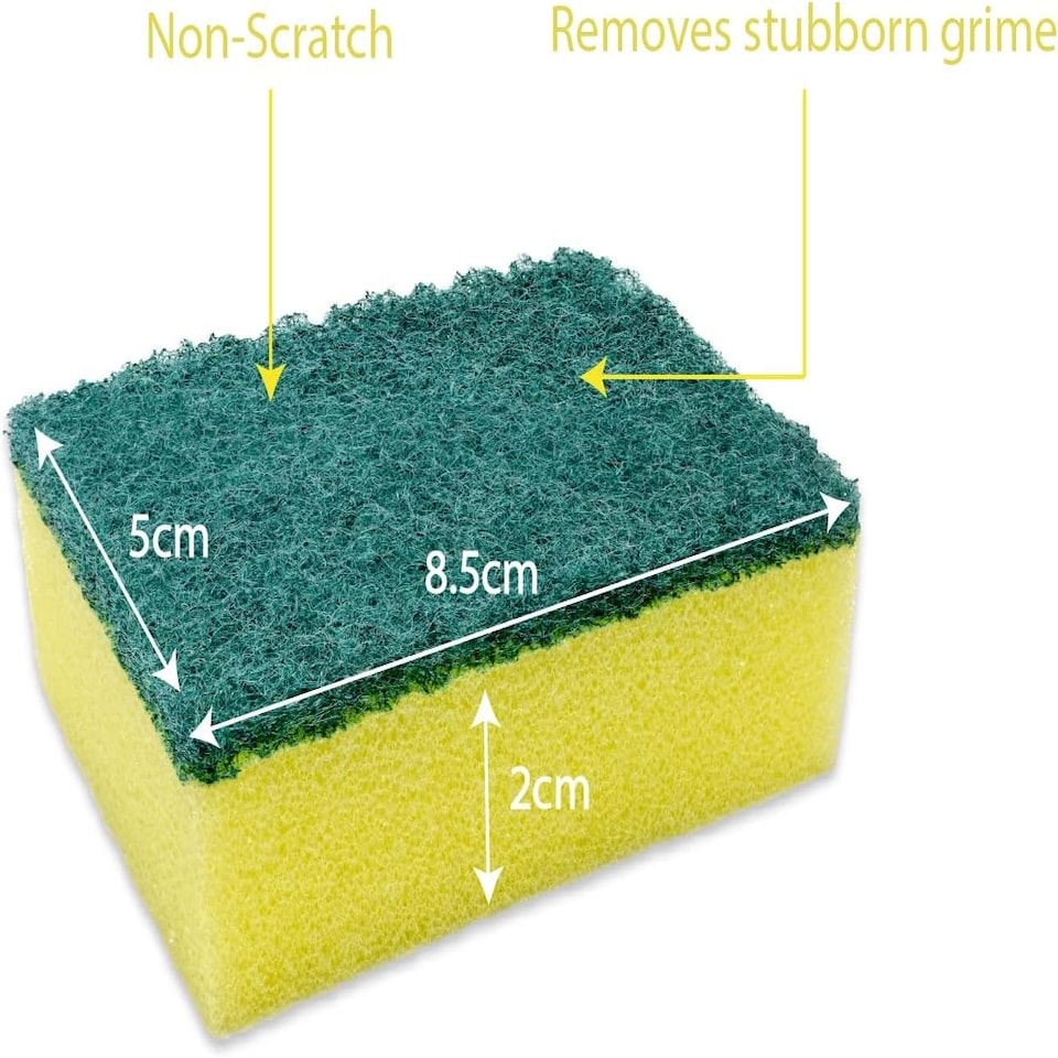 image 1 of Pack of 50 Coloured Sponge Scourers