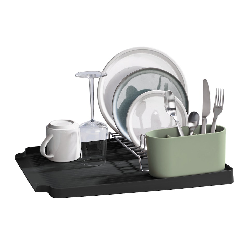 image 1 of ReBorn Recycled Large Draining Rack | Green | Charcoal Grey & Sage Green