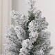 image 9 of HOMCOM 5ft Artificial Pencil Christmas Tree with 263 Snow Flocked Branches, Metal Base, Realistic mas Tree, White