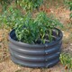 image 4 of Gr8 Garden Outdoor Raised Bed Planter Round Grey Steel Flower Trough Box 60 x 30cm