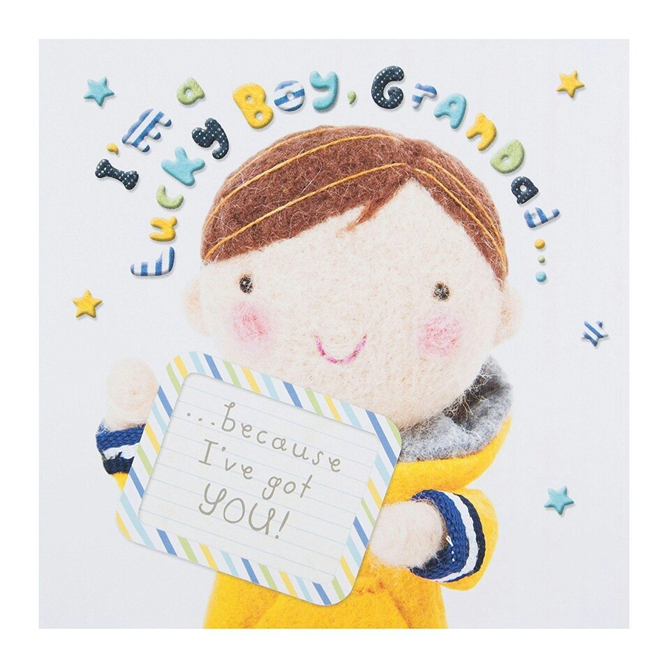 image 1 of Hallmark Grandad Father's Day Card 'Lucky Boy' Medium