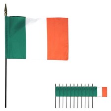 Ireland Hand-held Cloth Flag - 6 x 4 Inches / 15 x 10cm - Pack of 12