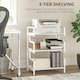 image 3 of HOMCOM 3-Tier Storage Shelf, Metal Shelves for Storage for Home Office, White