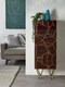 image 1 of Dark Gold Tall Chest of Drawers