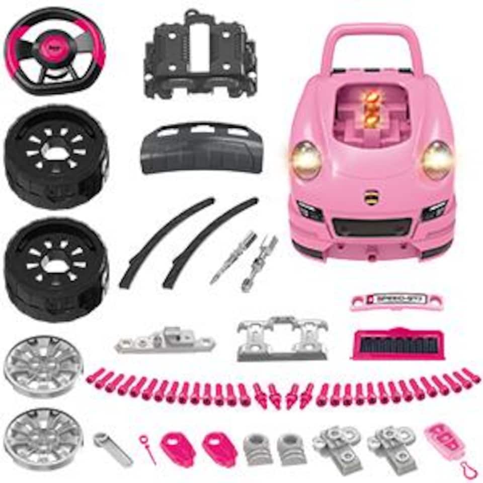 image 1 of Kids Mechanic Truck Disassembly Play Set - Realistic Build and Repair Toy Truck with Remote Key, Tools, Sound & Light Functions, Removable Engine and Push to Drive Feature (Pink), Educational Role Play Gift for Ages 3 plus