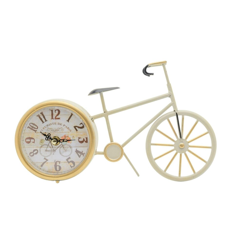image 1 of Hometime Mantel Clock Bicycle Grey | Blue