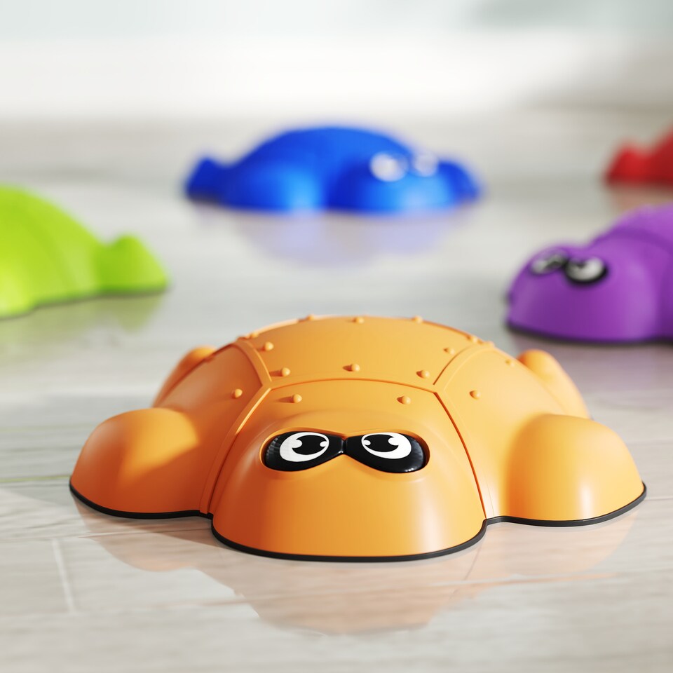 image 1 of AIYAPLAY 9PCs Kids Stepping Stones, Turtle-Shaped Stackable Balance Stones