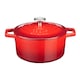 image 1 of Cooks Professional Cast Iron Casserole 20cm | 2.8L Capacity | Enamelled Inside & Out | Graduated Red