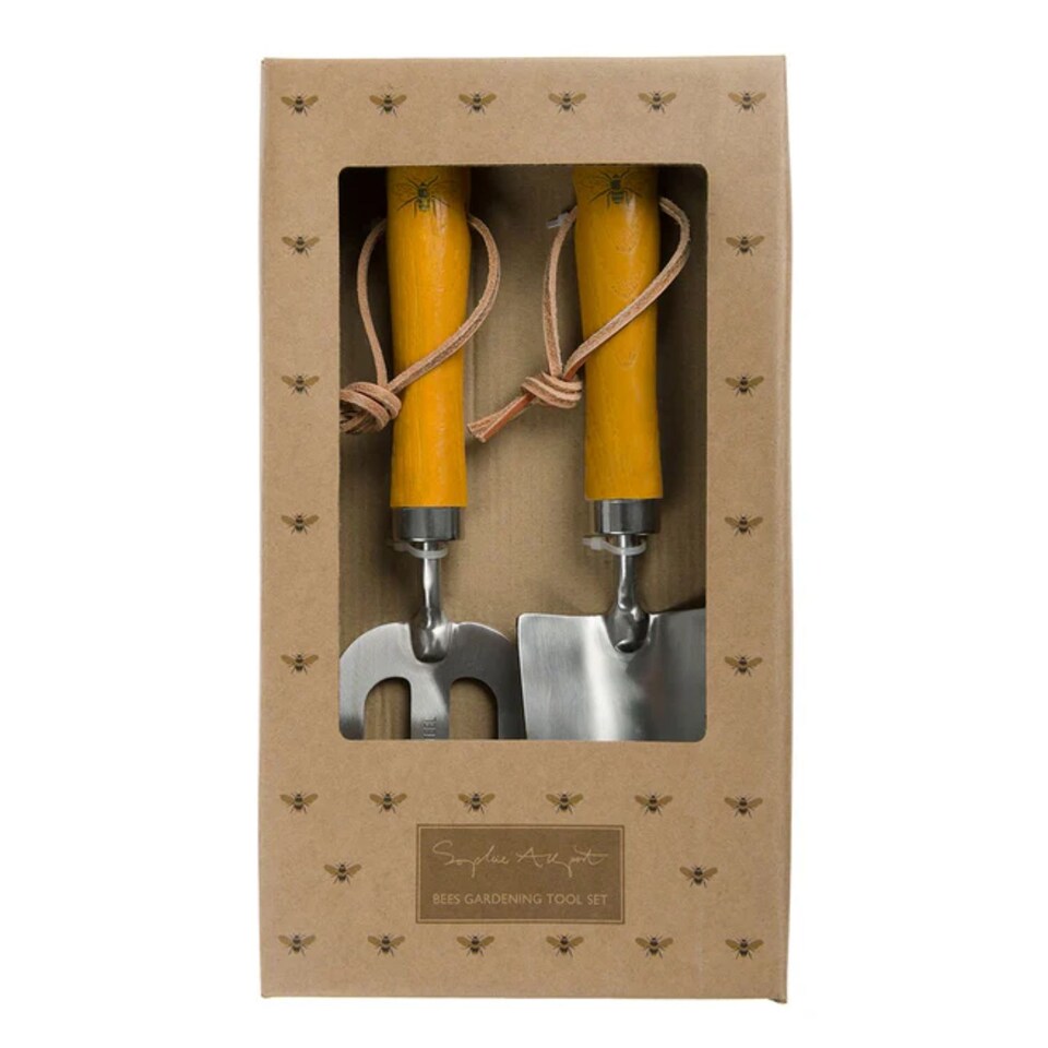Fork and Trowel: Sophie Allport Bees Garden Tool Set, Stainless Steel