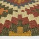 image 4 of Homescapes Lucea Orange and Blue Kilim Wool Rug - 90 x 150 cm Orange | 90 x 150 cm