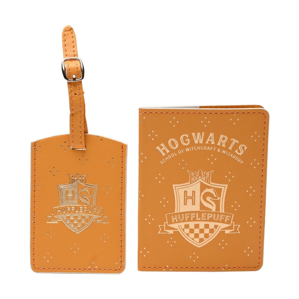 image 1 of Warner Bros Harry Potter Alumni Passport Holder & Luggage Tag - Hufflepuff