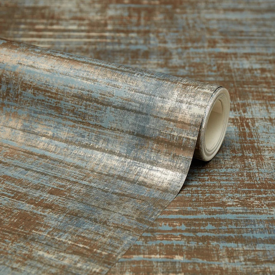 image 1 of Midtown Wallpaper in Rust | Brown | Rust | 53cm x 10m