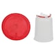 image 2 of 3L Chicken Drinker Feeder Poultry Quails Bird Hen Duck Water Large Red with Handle