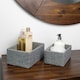 image 7 of JVL Chroma Set of 2 Rectangular Storage Baskets, Home Tidy Solution, Grey