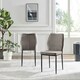 image 2 of Furniturebox Riya 2x Taupe Fabric Black Legs Dining Chair