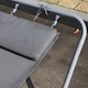 image 7 of Outsunny Rocking Sun Lounger, Double Garden Lounger Sunbed with Headrest Pillows, Texteline Outdoor Rocking Chair Swing Hammock Daybed with Metal Frame for Patio, Terrace, 212 x 175 x 60 cm, Grey